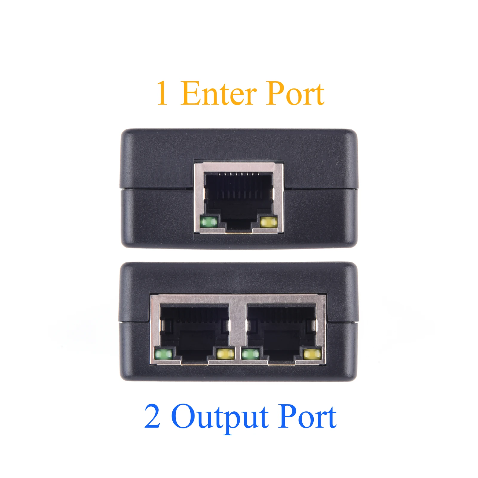 POE Extender 1 to 2 Port Repeater 100Mbps with IEEE 802.3af/at Standard For NVR IP Camera AP Switch POE Max Extend 80m/262.47ft