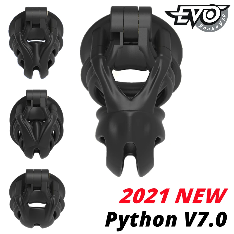 

CHASTE BIRD 2021 New Python V7.0 3D EVO Cage Mamba Male Chastity Device Double-Arc Cuff Penis Ring Cobra Cock Adult Sex Toys