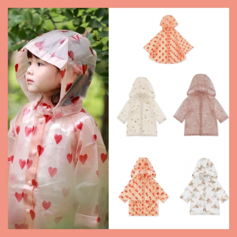 

Children's Waterproof Windbreaker 2023KS Raincoat Boy's Cape Style Rain Poncho Kindergarten Girls Long Hooded Raincoat