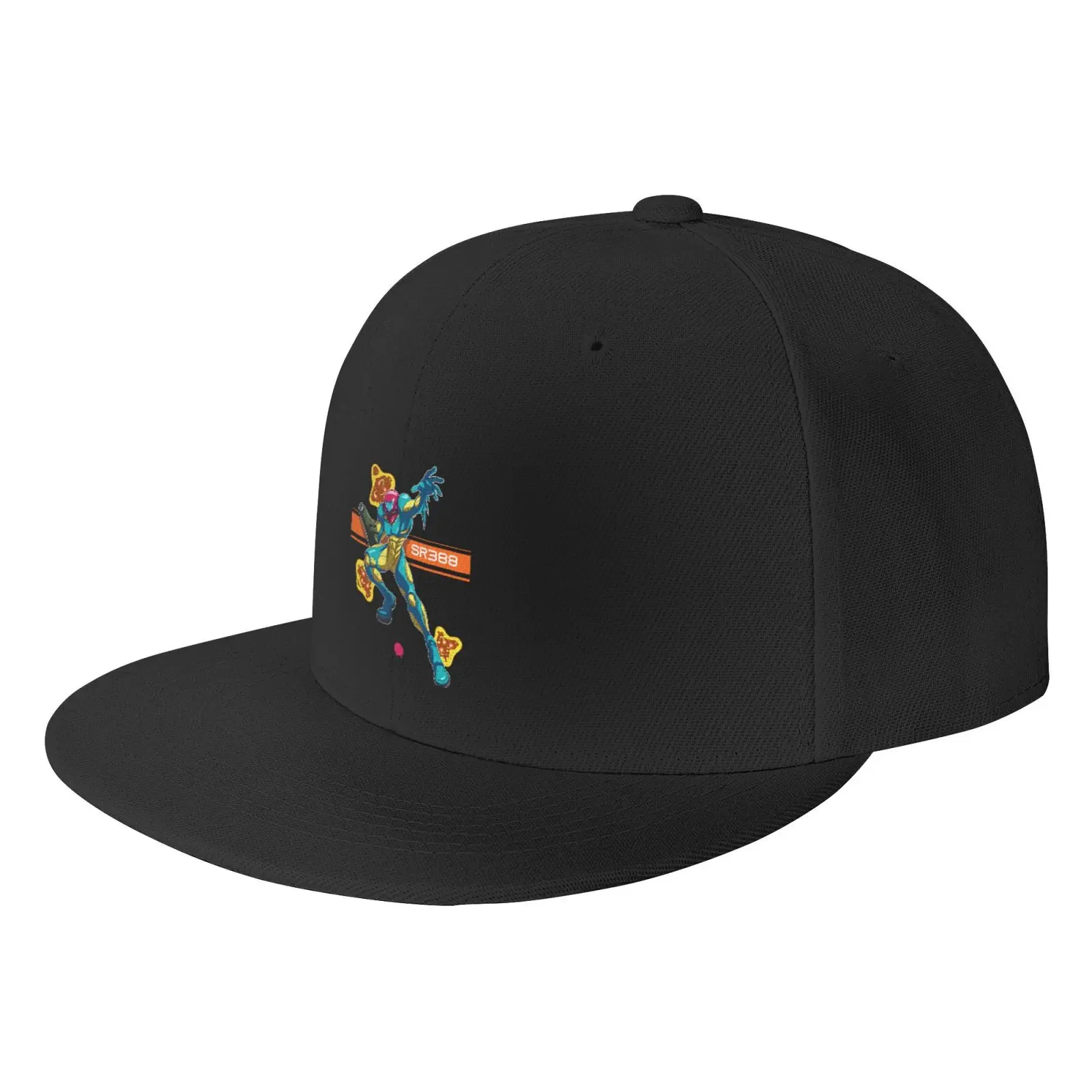

Fusion Suit Baseball Caps Hiphop Flat Baseball Cap Metroid Samus Action Game Sun Shade Hats for Men