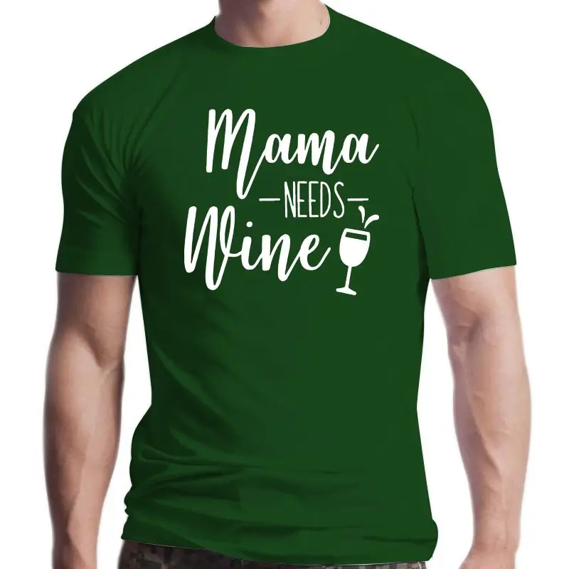 

Женская Винтажная футболка с надписью «New Mama need wine»