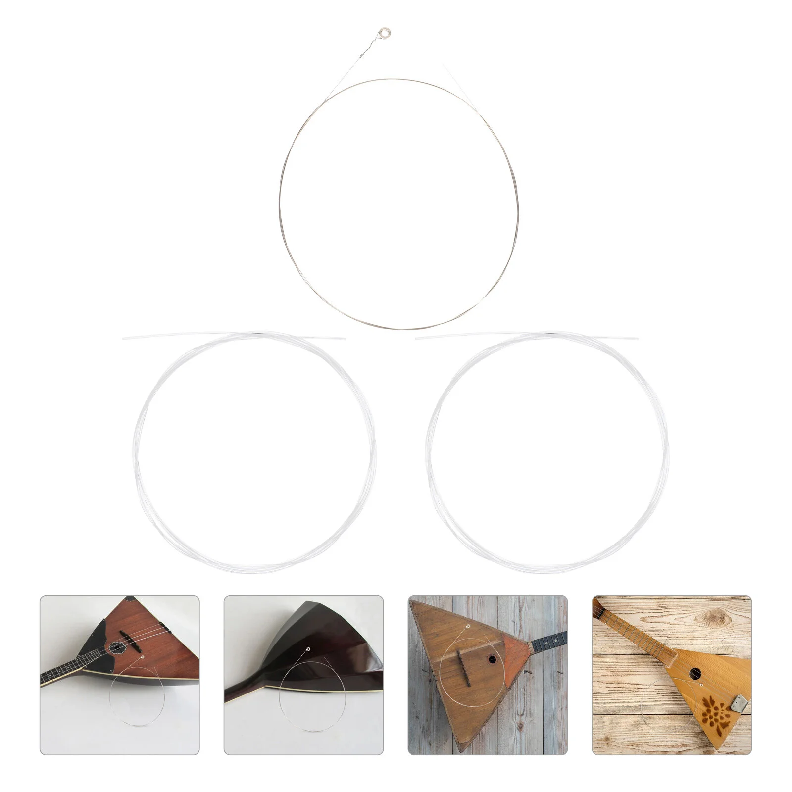 

3pcs Balalaika Replacement String Practical Balalaika String for Musician