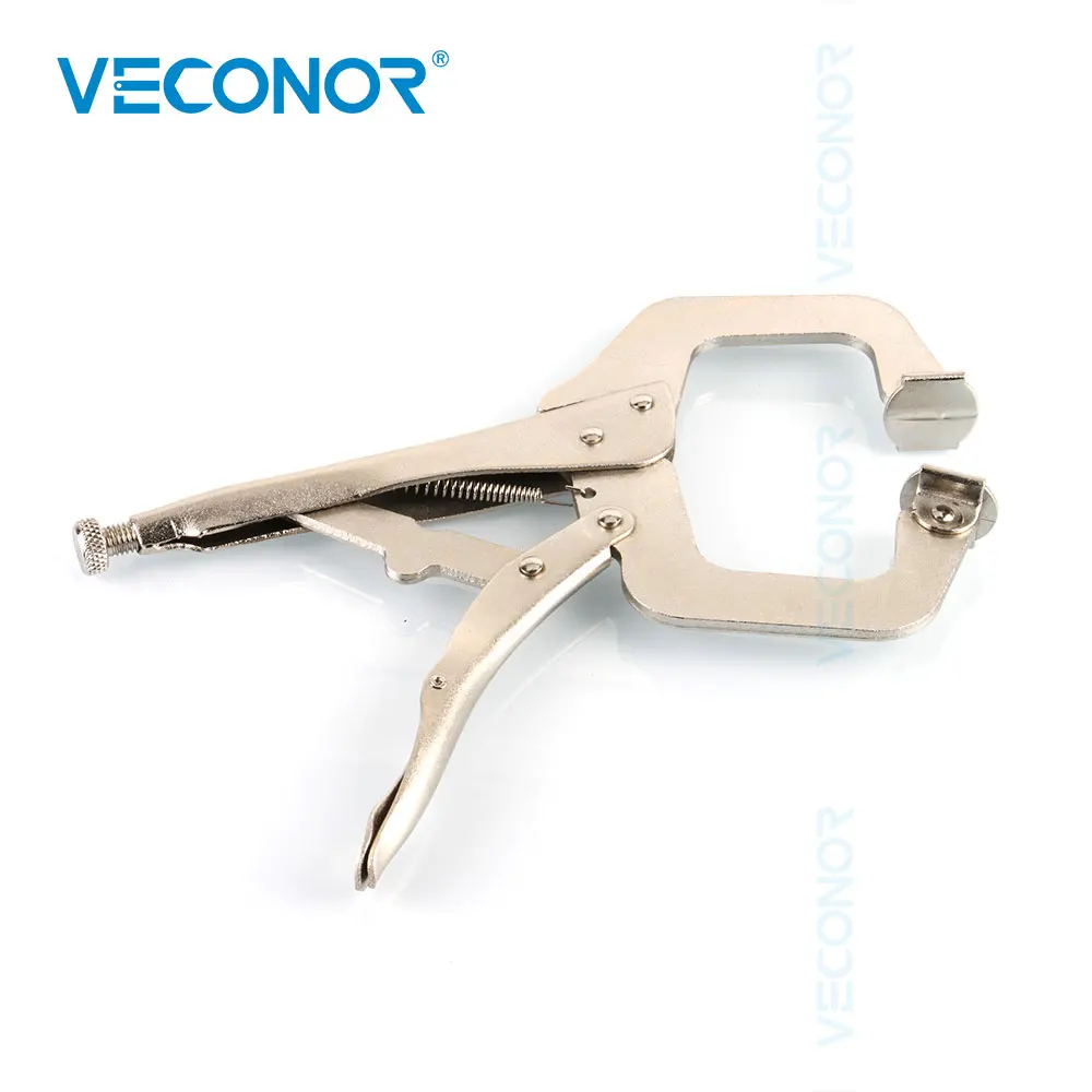 Плоскогубцы с фиксацией типа C, сварочные плоскогубцы 10 дюймов C, многофункциональный фиксированный зажимной инструмент из высокоуглеродистой стали для зажимной сварки