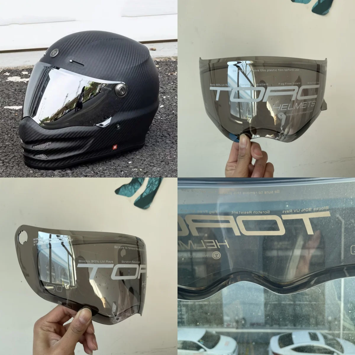 

TORC T137/T9 Ретро шлем козырек прозрачный/черный противотуманный/светлый черный противотуманный/посеребренный противотуманный шлем аксессуары