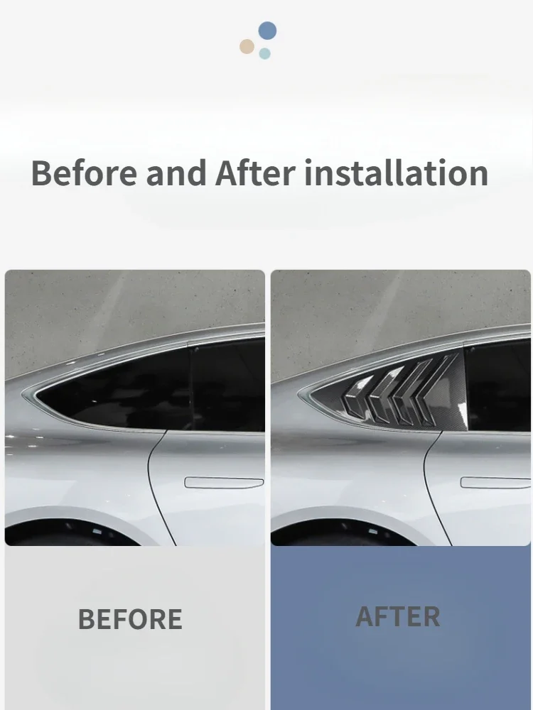 Для задних боковых жалюзи NIO ET7 для изменения черного воина отделка заднего