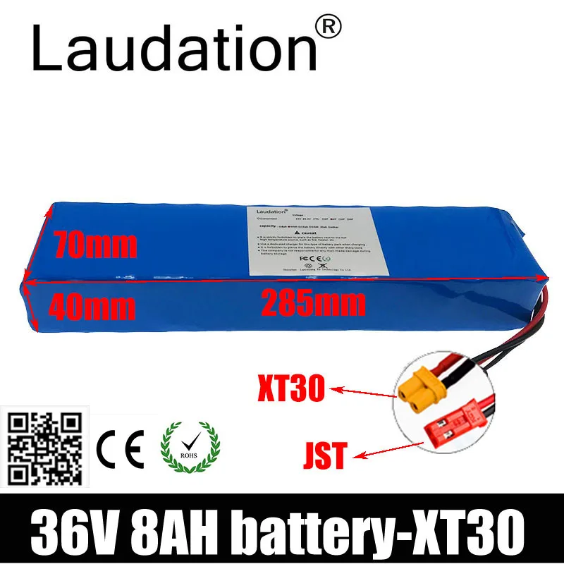 

Laudation 36V Battery 36V 8ah Electric Bicycle 18650 Battery Pack 10S 3P High Power And Capacity Motorcycle Scooter With 15A BMS