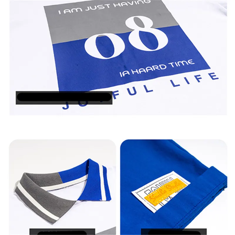 Teen Boys Summer Clothing Suit Letter T-Shirt+Shorts Korean Two Piece Casual Loose Hot Sale For Kids Tracksuit 5 To 14Years Old