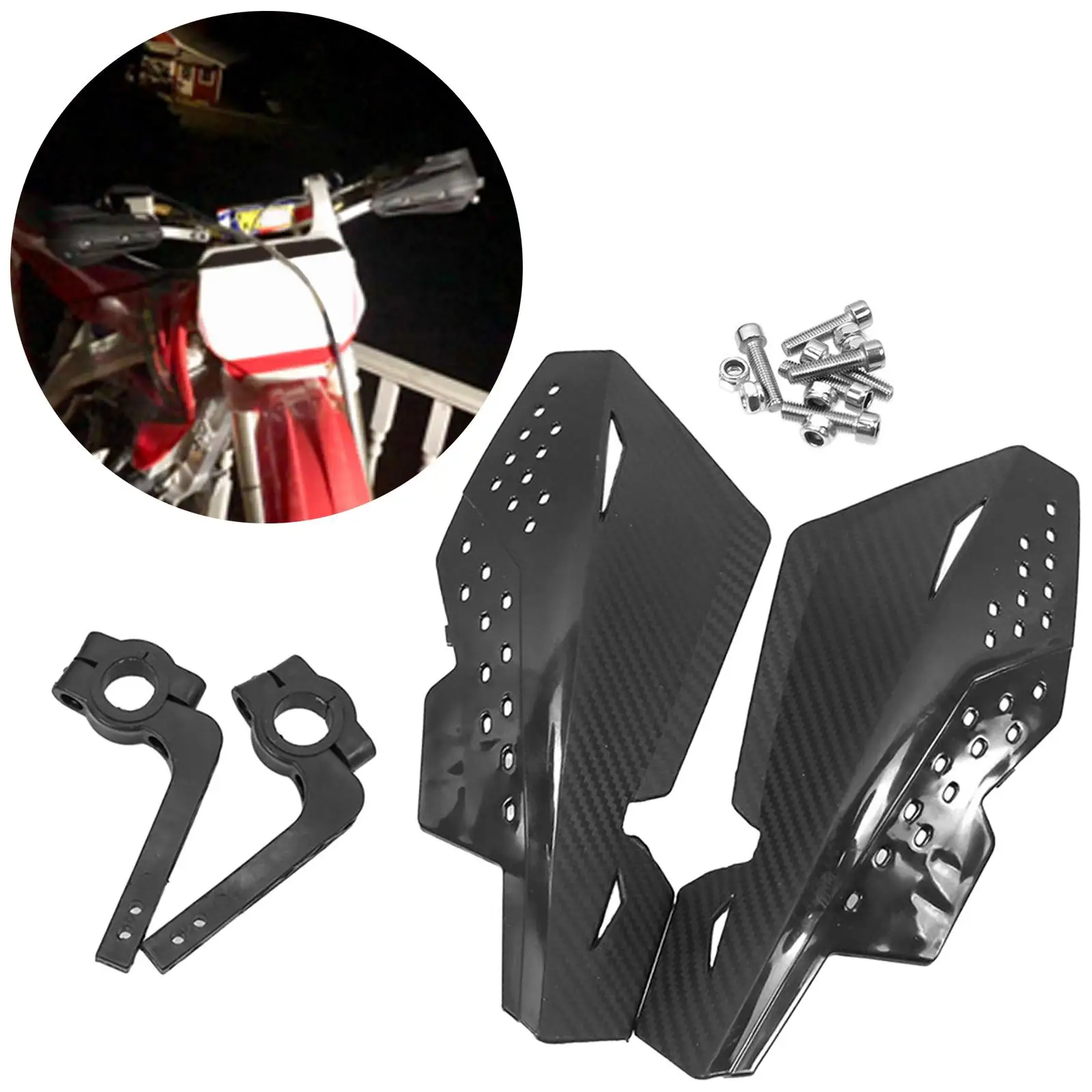 

Dirt Bike Handguards, 7/8 Inches 22mm Protector Protective Motorcycle Hand Guards for Motorbike Handlebars Components