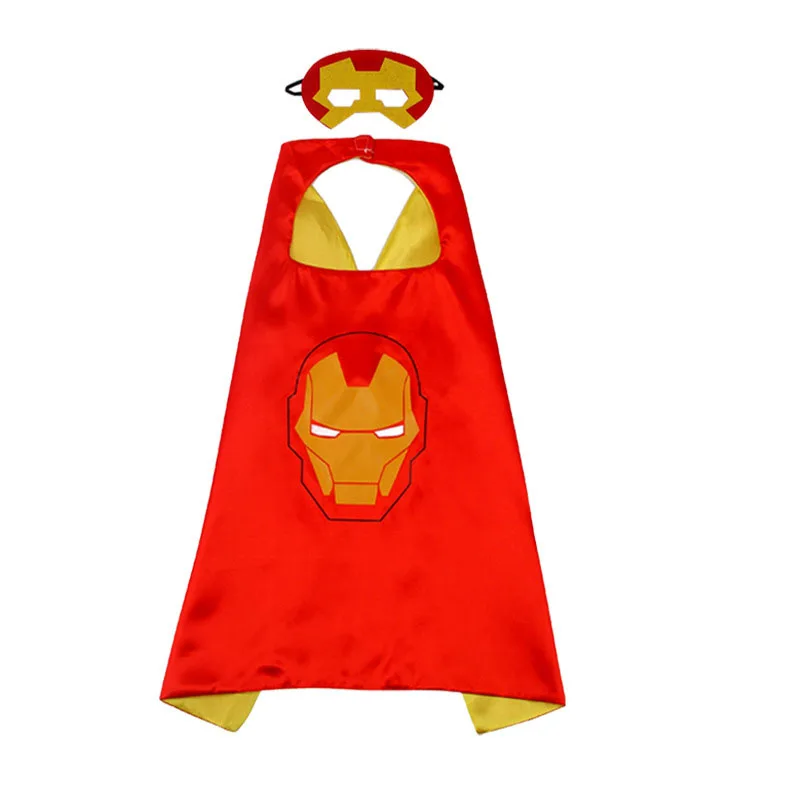 Disney Хэллоуинский фильм для детей The Avengers Роскошная печать Плащ Маска Костюм Супергерой Спайдермен Халк Косплей с подарками.