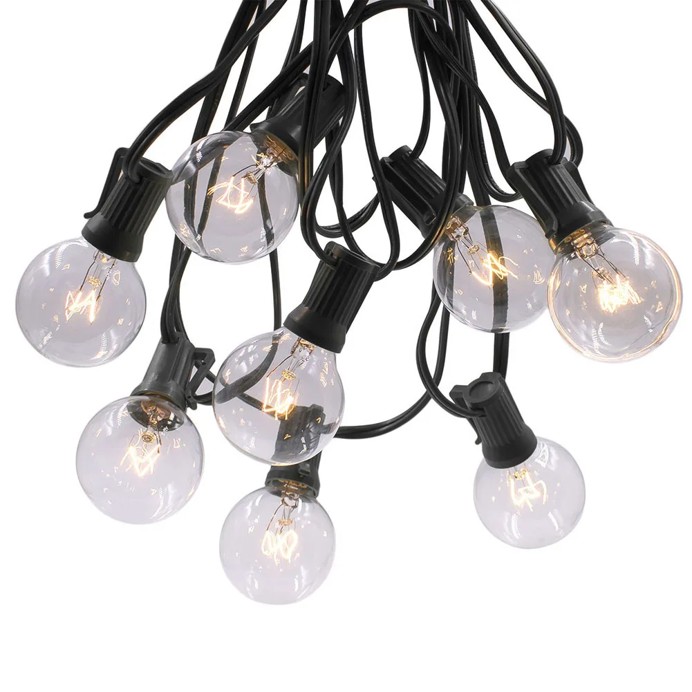 G40 8m 25LED Ball Bulb String Light Outdoor Waterproof Yard Decorative Lamp