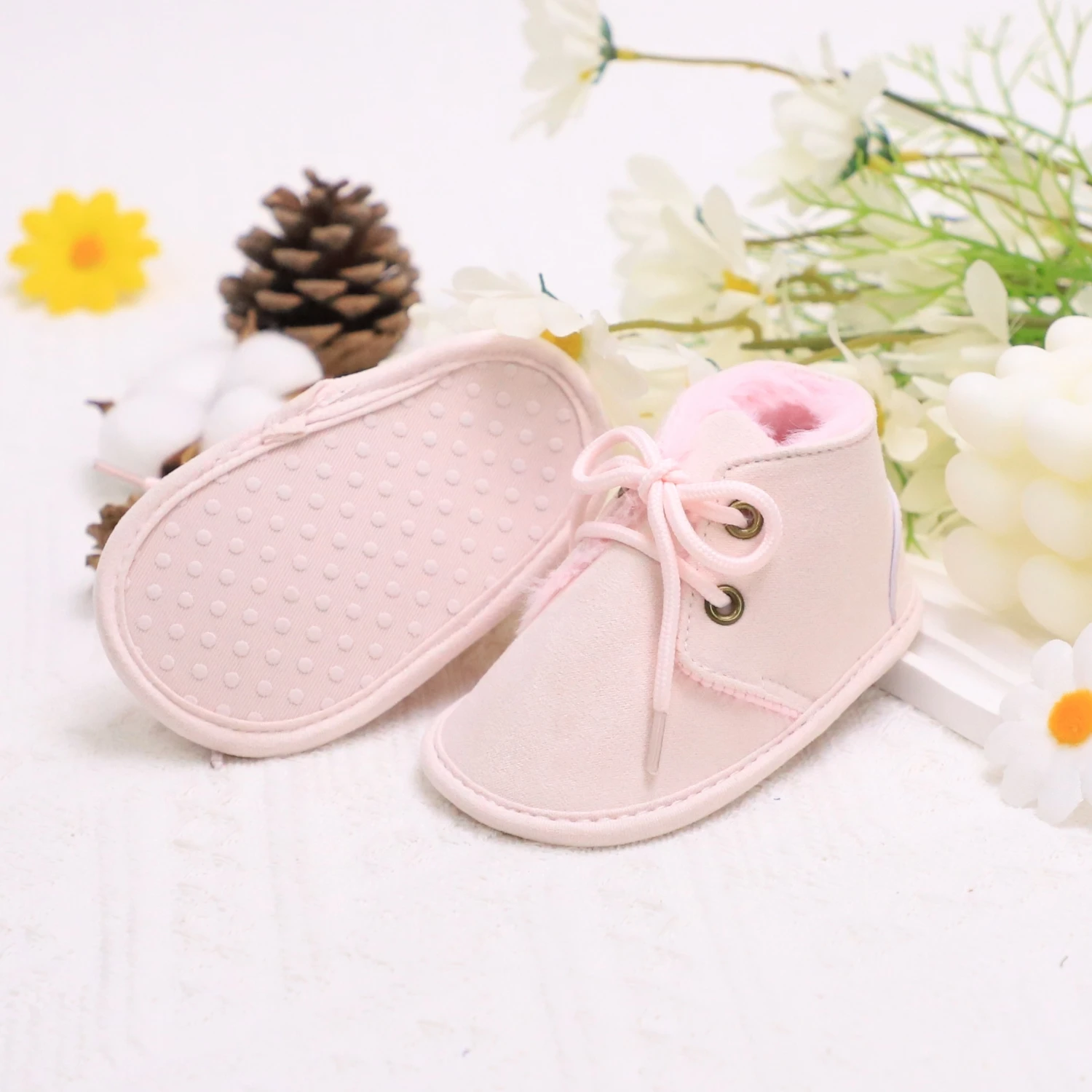 Сапоги для малышей от 0 до 1 года с нескользящей радужной шнуровкой