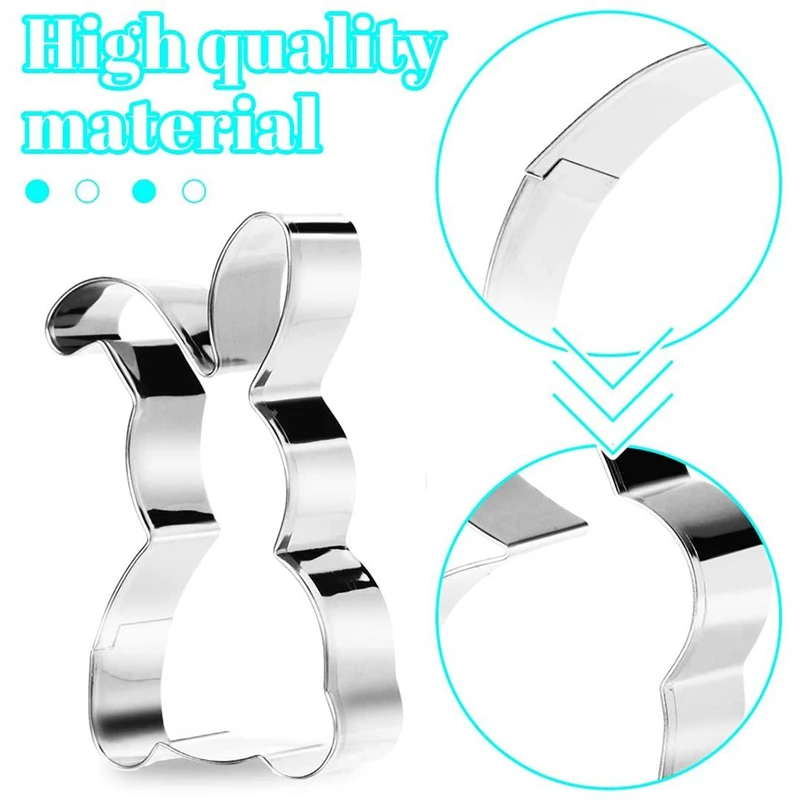 5 Pieces Cookie Cutters Easter Set Stainless Steel Biscuit Cookies |