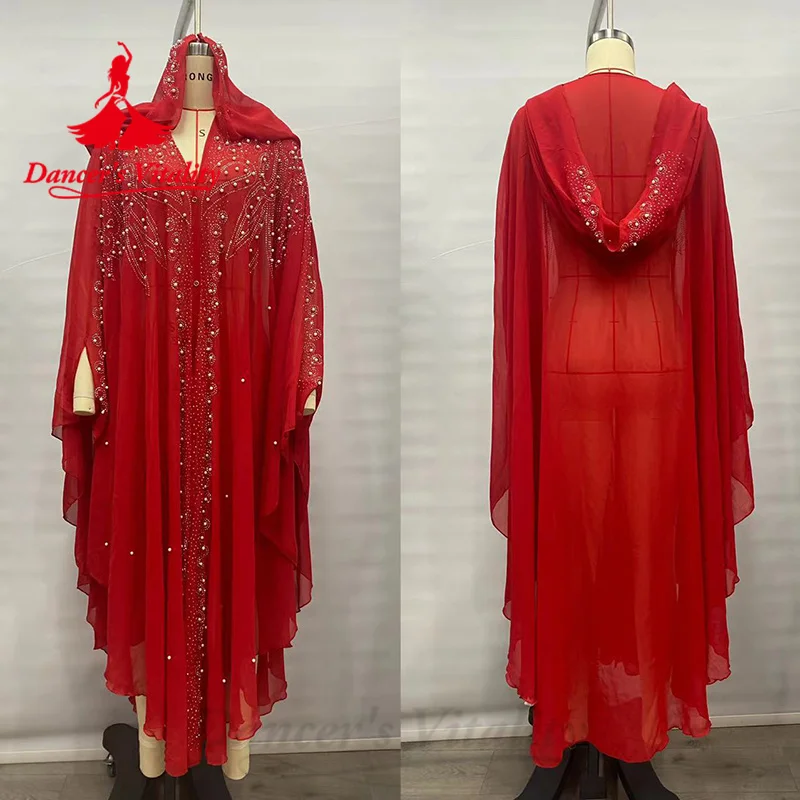 Халаты для выступлений BellyDance изысканный жемчужный шифоновый халат с