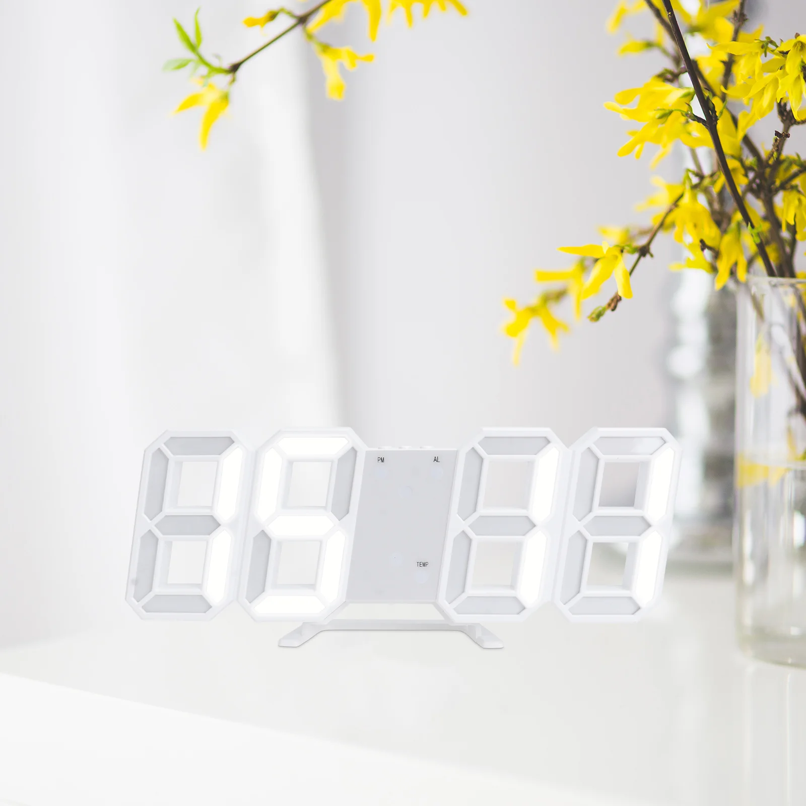 Светодиодные настенные часы с 3D-цифрами цифровые трехмерный светодиод ночная