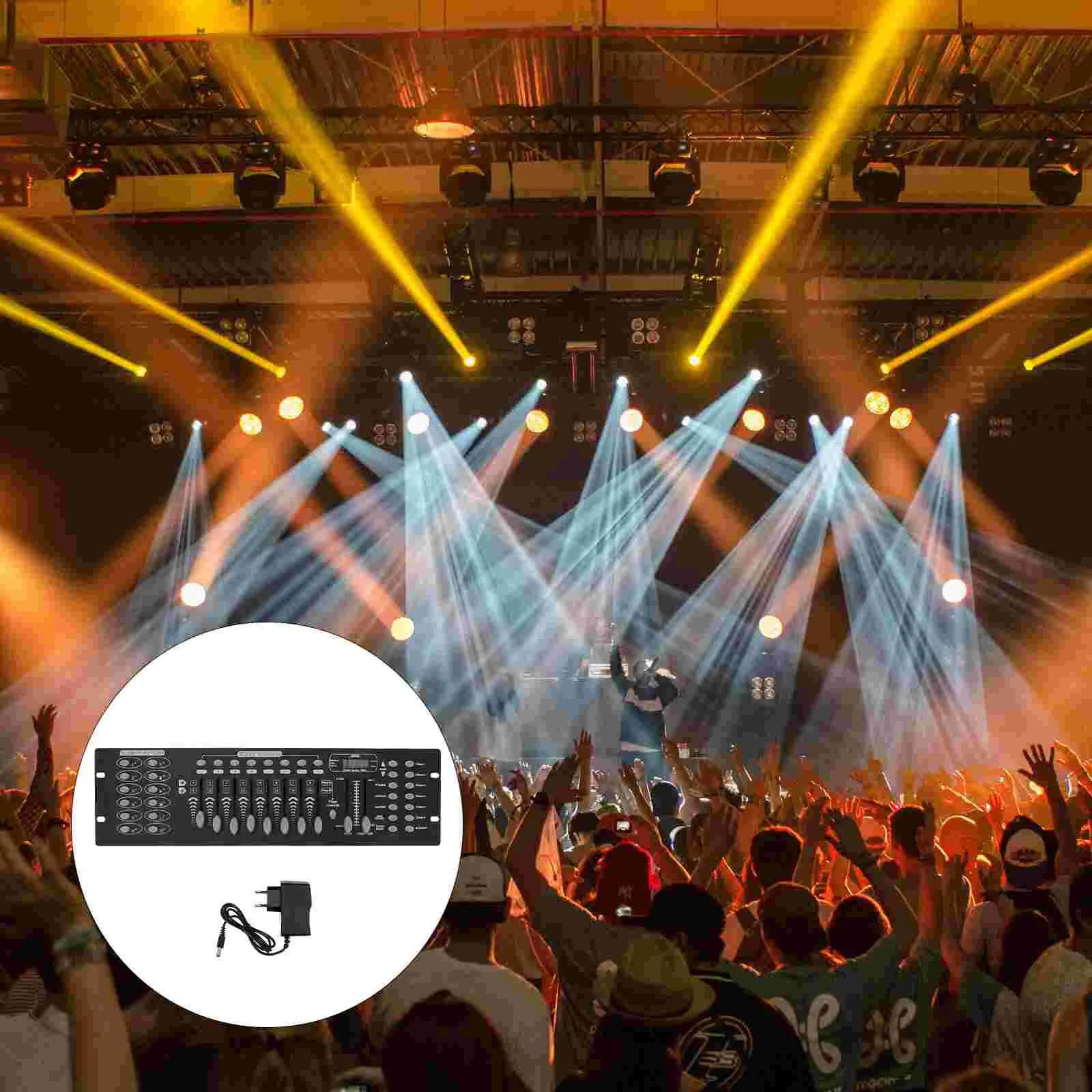 

192 Channels Standard Universal DMX512 Stage Light Controller with Plug (Black)