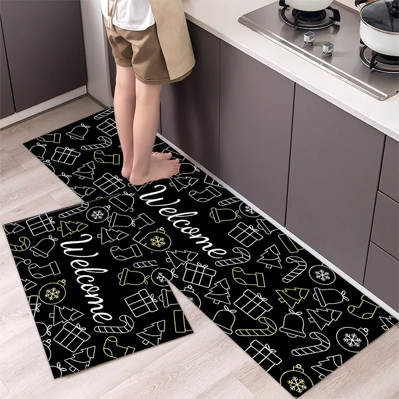 

Kitchen Floor Mat Simple Household Living Room Carpet Entrance Door Mat Long Bed Edge Blanket Antislip Bath Mat
