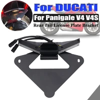 motorcycle rear tail light signal integrated lights fender license plate holder bracket for ducati panigale v4 s v4s accessories