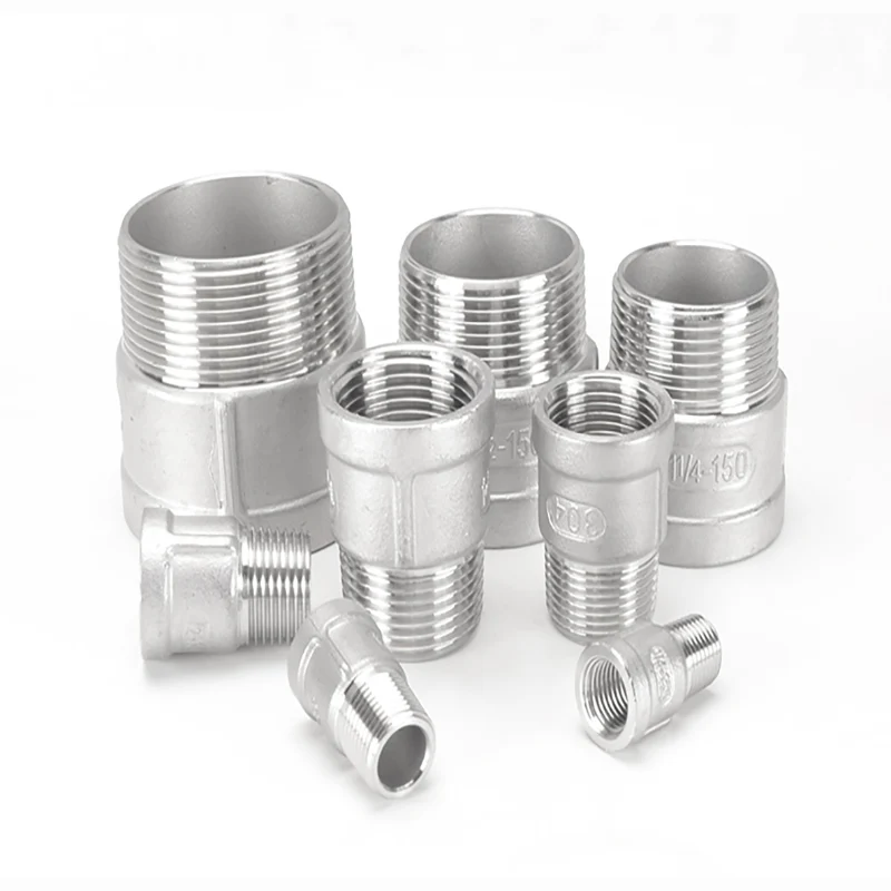 

1/2" 3/4" 1" BSPT Female To Male Bushing 304 Stainless Plumbing Pipe Fitting Water Gas Oil