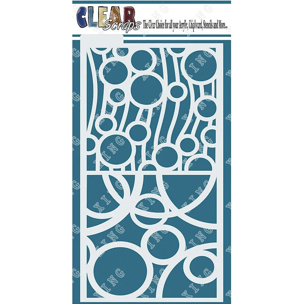 

2022 New Hot Sell Reusable Crafts Template Kids Fun Diy Drawing Scrapbook Coloring Folders Mold groovy Circles Layering Stencils