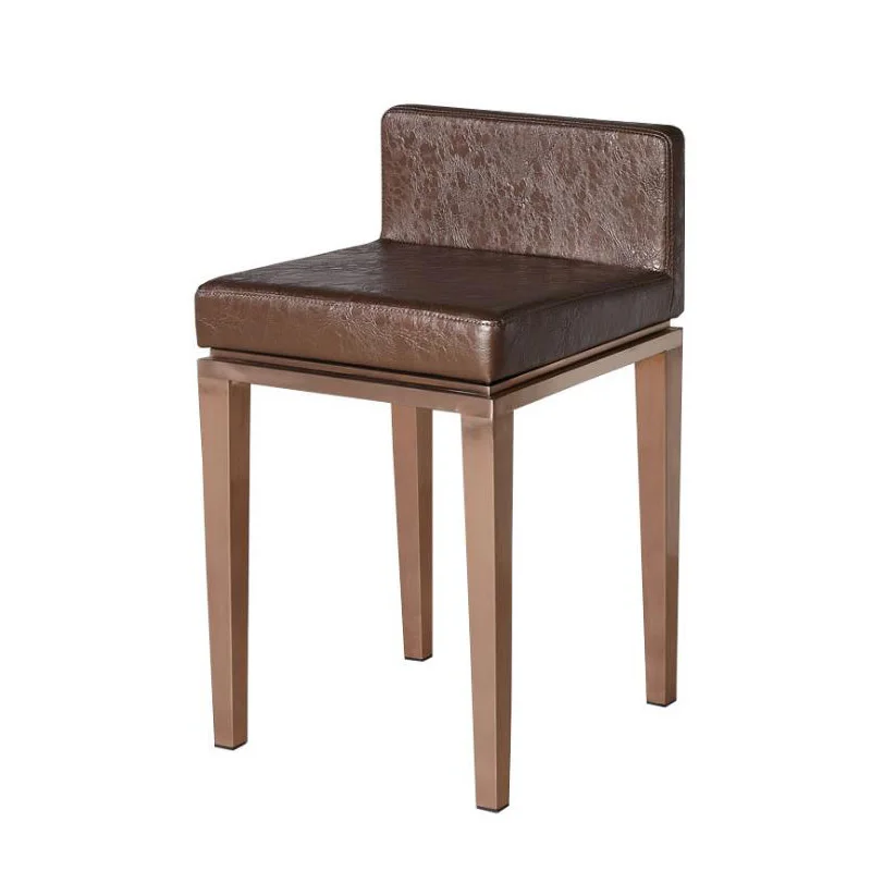 

Jewelry Chair Stainless Steel Backrest Stool Mobile Phone Front Desk Stool High Chair Bar Stool Cashier Chair Counter Chair