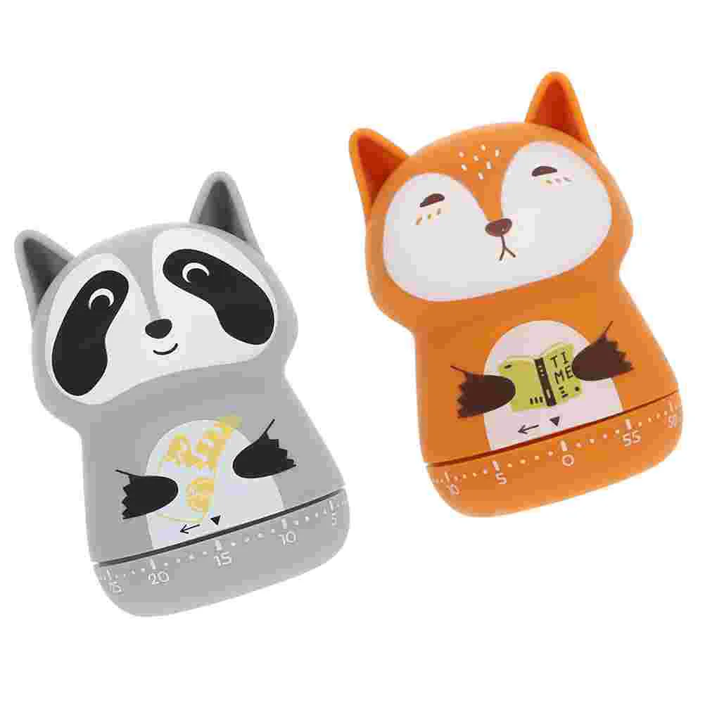 

2Pcs Cartoon Alarm Timer Kitchen Cooking Time Reminder Household Time Management Tool
