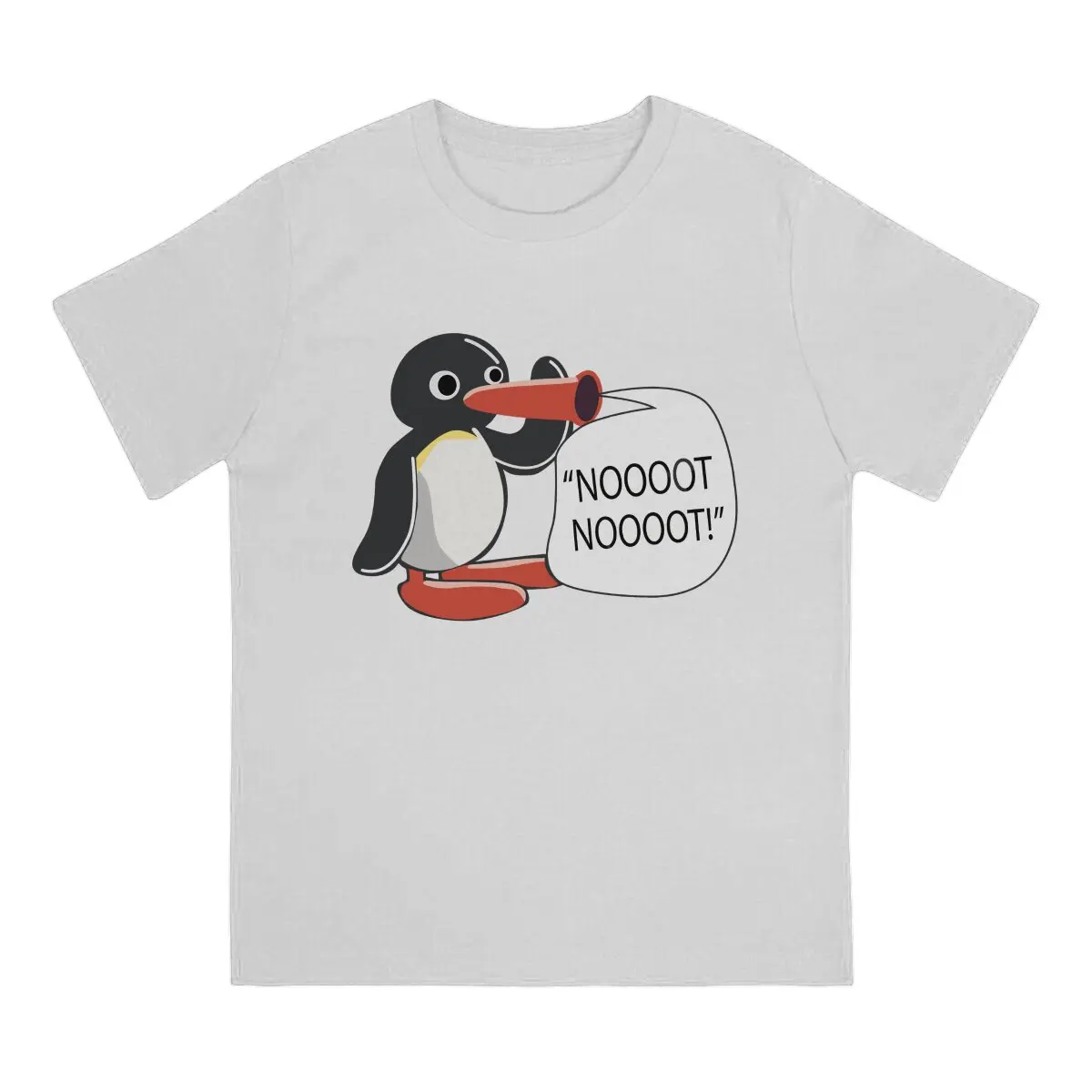 Мужская футболка с рисунком пингвина нота Пингу из аниме круглым вырезом топы в