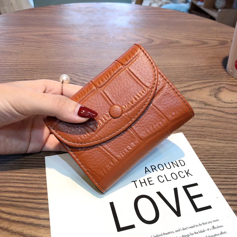 2023 New Genuine Leather Card Holders Fashion Alligator Cowhide Card Bag Envelope Business Credit ID Cards Organizer For Female