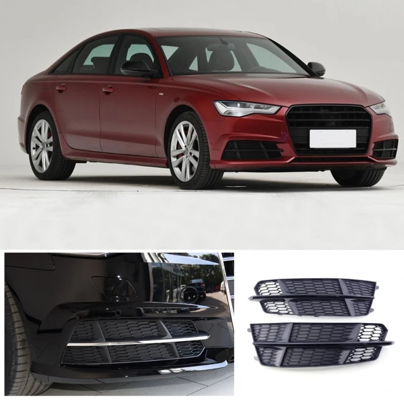 

Front Bumper Kidney Grille Grill Black for A6 (C7) S-Line Part Number:4G0807682AN,4G0807681AN E8BC