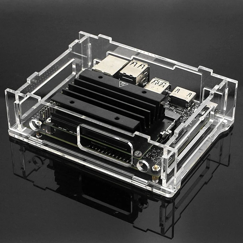 

5X For Jetson Nano B01 A02 2GB Acrylic Case Development Board Universal Protective Shell With Cooling Fan