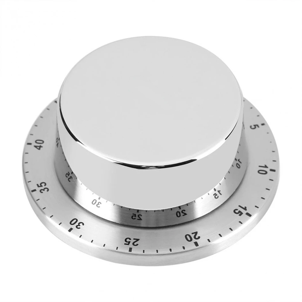 

Stainless Steel Kitchen Timer with Magnetic Base Manual Mechanical Cooking Timer Countdown Cooking Tools Stopwatch