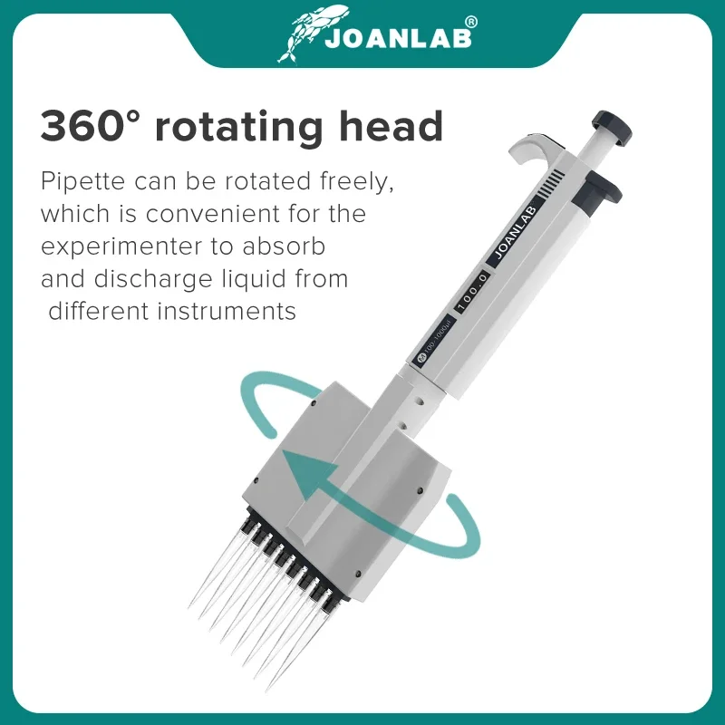 JOANLAB 8-канальная пипетка 12-канальная многоканальная пипетка лабораторная ручная цифровая регулируемая микропипетка (art.: 3920cd09ed191) - 3920cd09ed191
