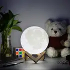 Трендовая лампа 2022 года, креативная лампа с 3D принтом галактики и Луны, светодиодный ночник, модели батарей, украшение в виде Луны для спальни, подарка для любимых и детей