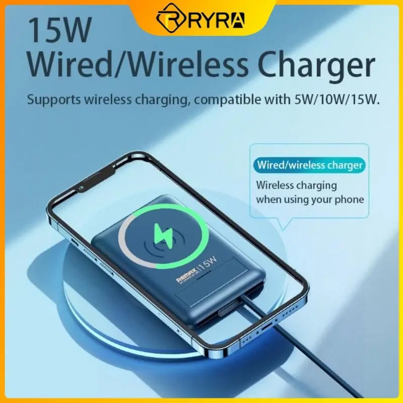 

RYRA 6in1 15W Wireless Charging Data Cable Storage Box Micro USB Lightning TypeC Charge Cable Set Storage Box Support for phone