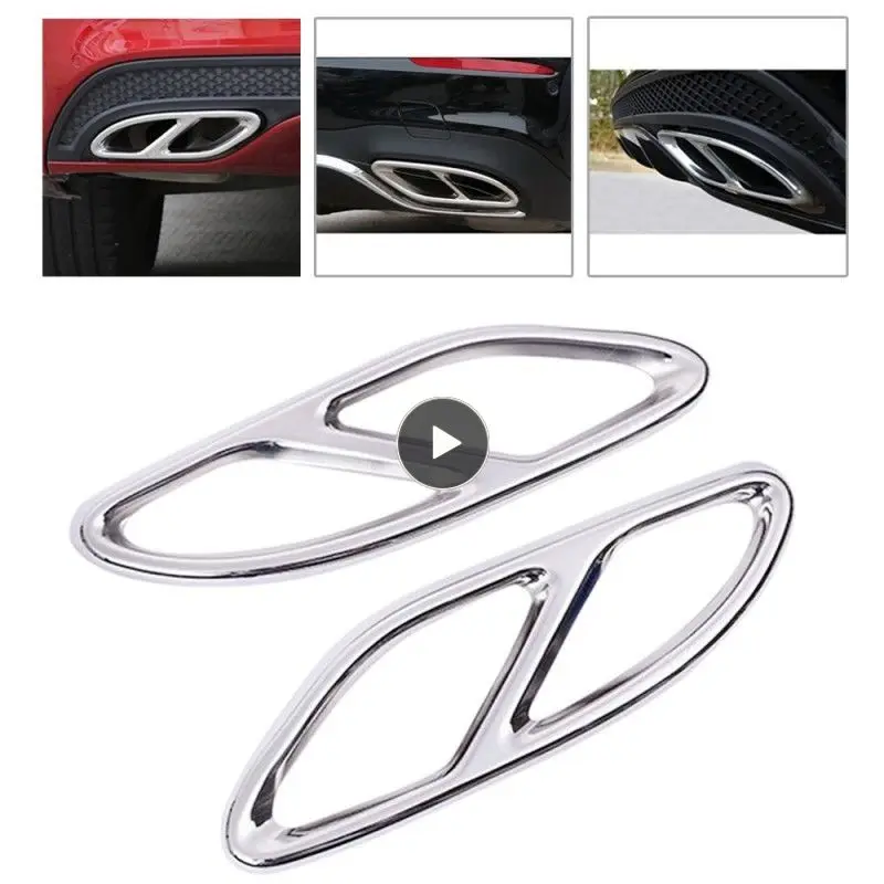 

Exhaust Pipe Cover Liplasting/Set Stainless Steel Rear Cylinder Exhaust Pipe Cover Trim For Mercedes Benz