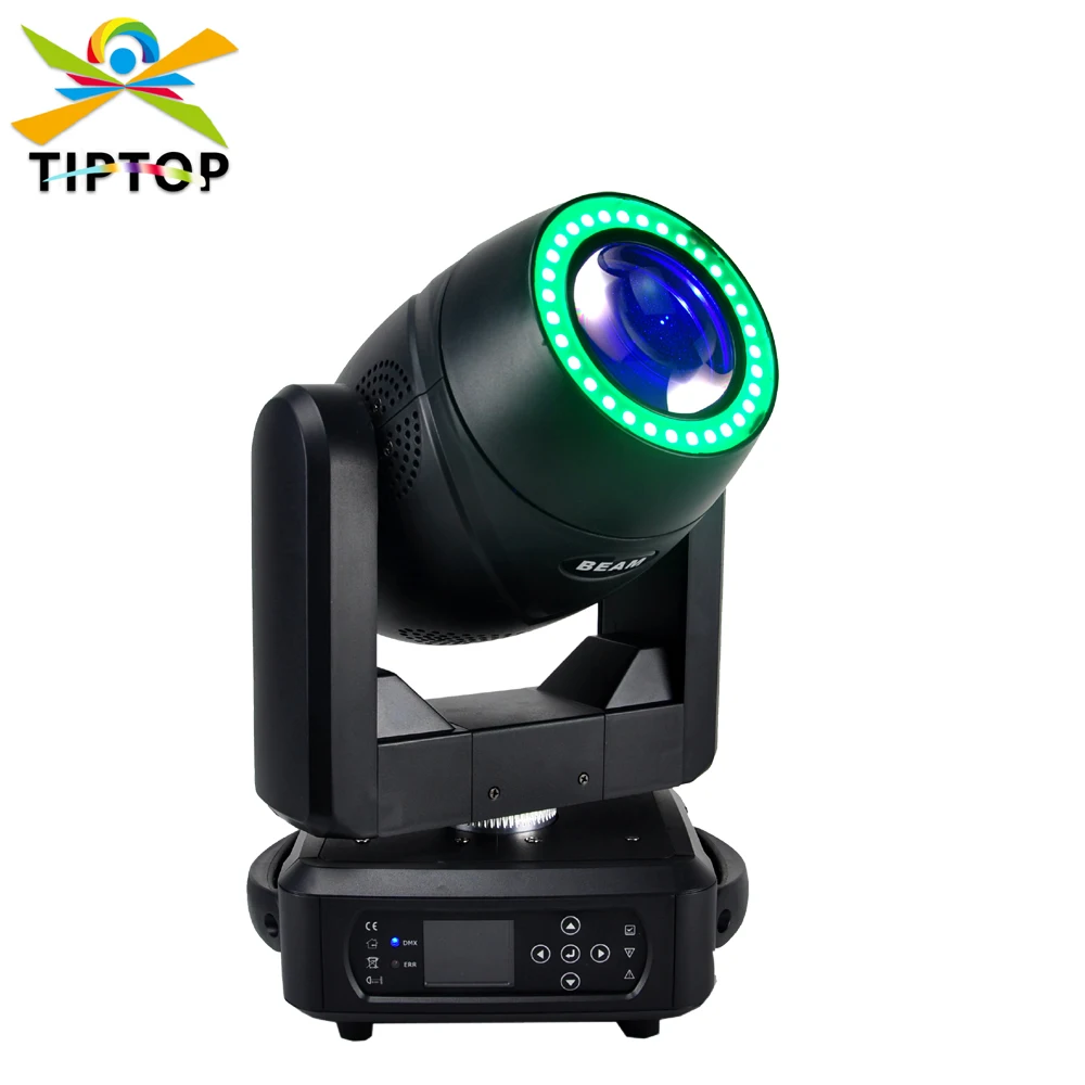 

Светодиодная движущаяся головка TIPTOP 80 Вт, 13 цветов, 13 узоров, 8 граней, призматические линзы, RDM-адрес, гало RGB, стеклянный шар, светильник каналов