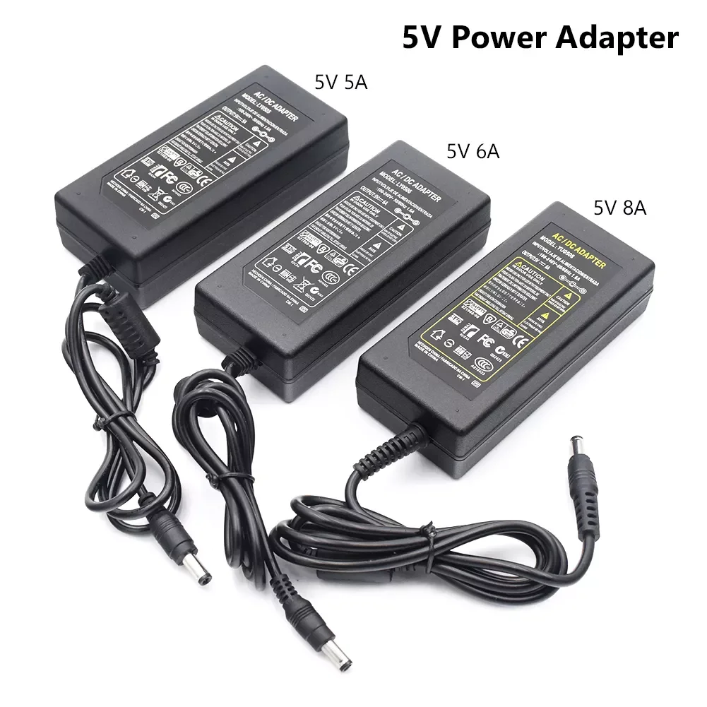 

AC / DC Adapter DC 5V 5A AC 100-240V Converter power Adapter 5Volt Power Supply Charger EU US Plug For Strip Light Driver