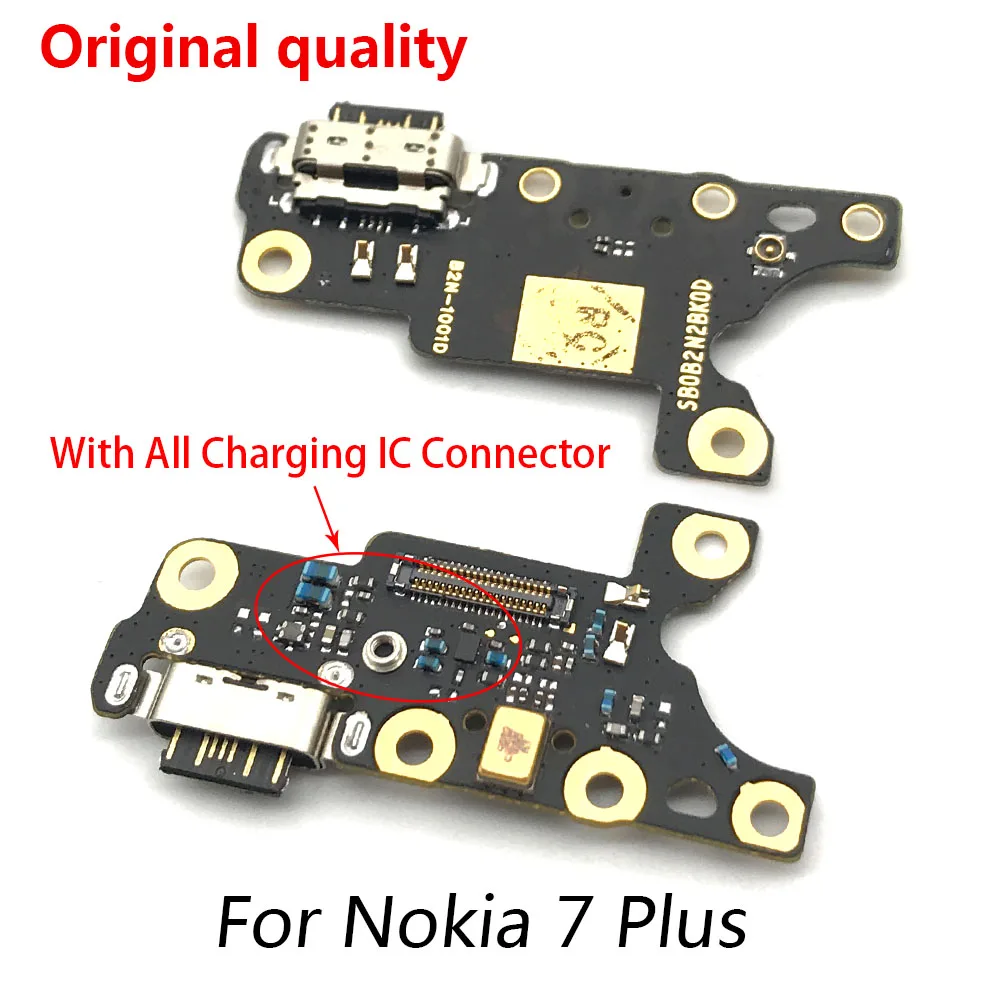 

100% Оригинальный зарядный порт док-разъем для Nokia 7 Plus Micro USB порт гибкий кабель плата смартфон запасные части