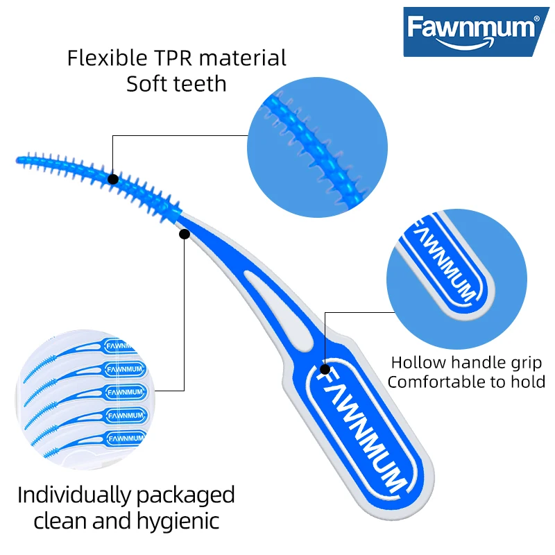 Fawnmum 36Pcs/set Interdental Brushes Super Soft Silicone Dental Cleaning Brush Toothpicks Teeth Care floss Oral Tools - купить по