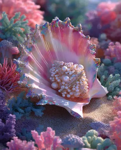 PhotoCustom Картина по номерам "Пейзаж с ракушками" для взрослых