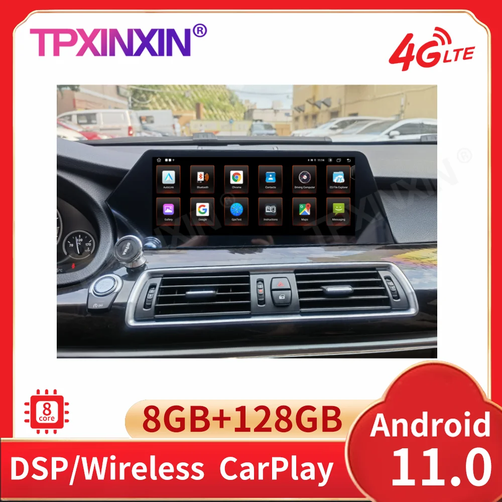 

8-ядерный Android 11 для BMW 5 серии GT F10 F07 CIC NBT 2011 2012 2013 2015 2014 2016 GPS автомобильный радиоприемник, мультимедийный плеер, головное устройство