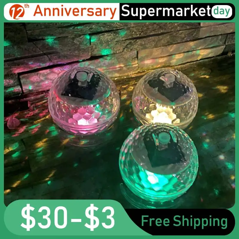 

Floating Ball Lamp Swimming Pool Light Solar Powered Color Changing Underwater Waterproof Night Light for Pond Garden Lamp