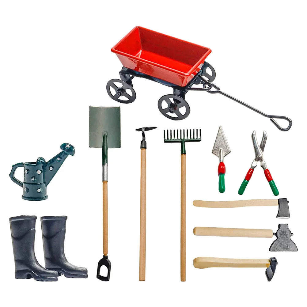 

Мини-инструменты для сада, Миниатюрные аксессуары для кукольного домика, искусственные Ремесла, Декор, маленький: пластмассовый, для детей и сельского хозяйства