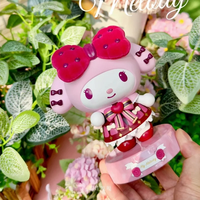 Фото Новая Kawaii Sanrio Kuromi My Meldoy, ПВХ, аниме, фигурка, игрушки, серия для девочек, мультяшная модель ручной работы, декор для кукольной комнаты, подарки для девочек №4