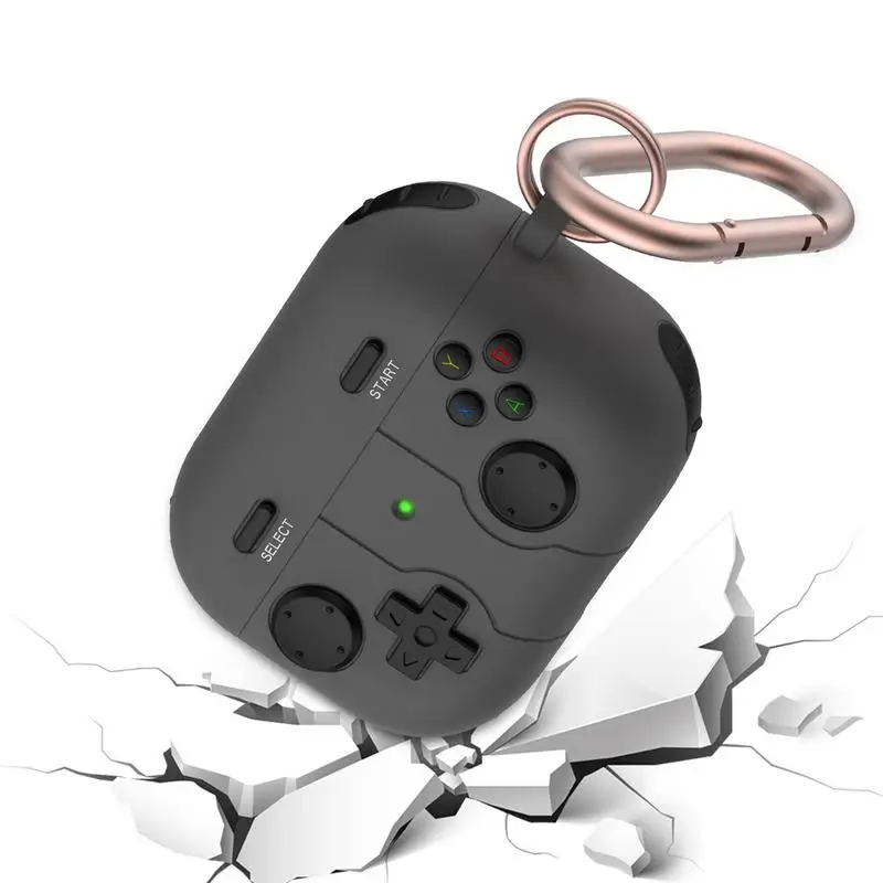 

Protective Case For Airpodss Pro2 Gamepad Shape Silicone Anti-drop Protection Sleeve For Headphone Dustproof Cover With Hook