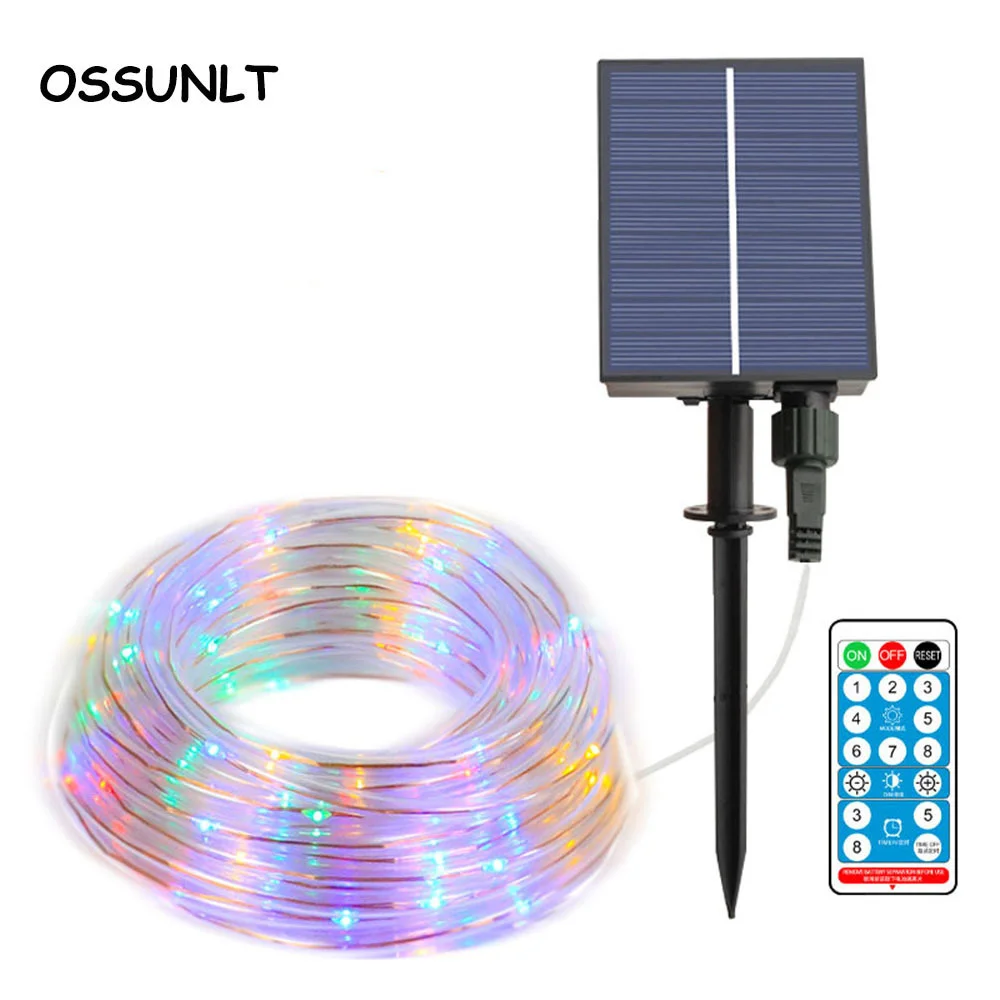 

12M Solar Led Light Outdoor Garden Tube Lights Led Strip Christmas Fairy Light Party Wedding Tree Yard Decoration Lampy Solarne