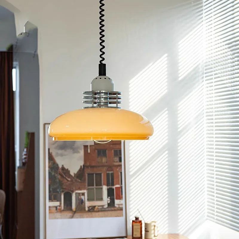 Французская средневековая телескопическая люстра Bauhaus стеклянные подвесные