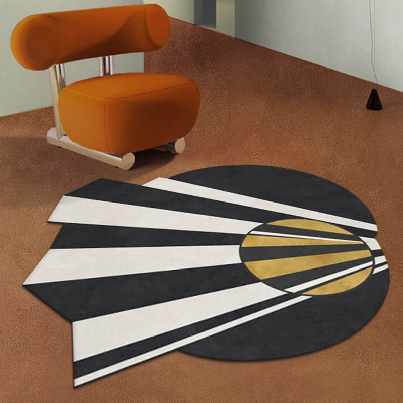 

Американские скандинавские ковры для гостиной, Круглый нескользящий напольный коврик неправильной формы, ковер для журнального столика, п...