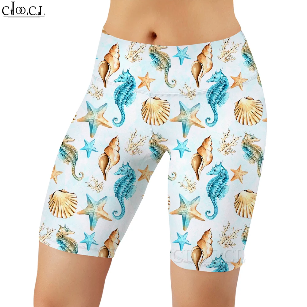 CLOOCL Women Cute Cartoon Lamb 3D Graphics Printed Shorts Casual for Female Outdoor Workout Gym Sports Push-up Leggings Fashion images - 6