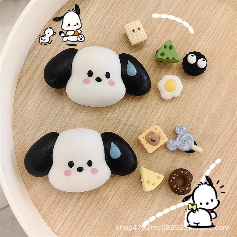 

Kawaii Pochacco Anime Children Hole Sandals Diy Shoes Buckles Cartoon Firdge Magnets Cute Ins Style Kids Hair Clip Patches Toys