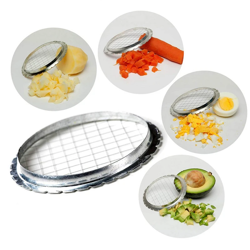 Kitchen Cutting Gadgets Stainless Steel Egg Slicer Slicer Vegetables Fruit Potato Salads Cube Grid Cutter Cheese Device